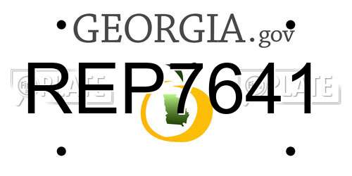 REP7641 Georgia License Plate