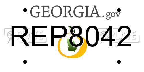 REP8042 Georgia License Plate