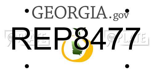 REP8477 Georgia License Plate