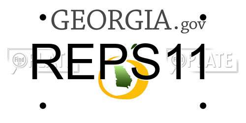 REPS11 Georgia License Plate