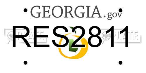 RES2811 Georgia License Plate