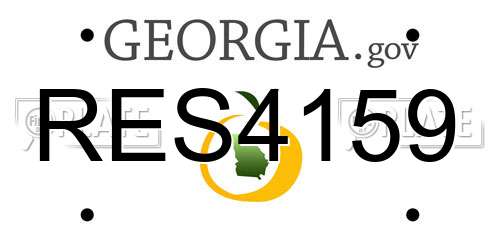RES4159 Georgia License Plate