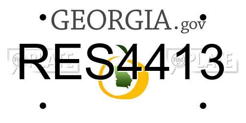 RES4413 Georgia License Plate