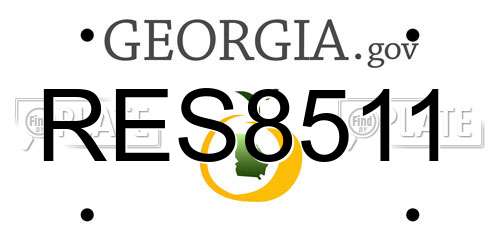 RES8511 Georgia License Plate