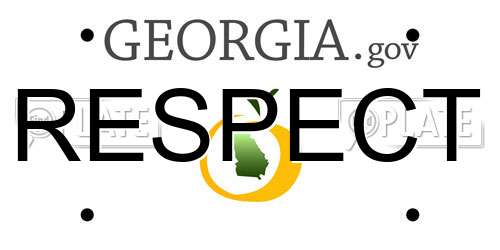 RESPECT Georgia License Plate