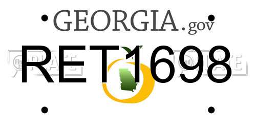 RET1698 Georgia License Plate