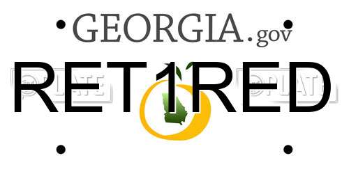 RET1RED Georgia License Plate
