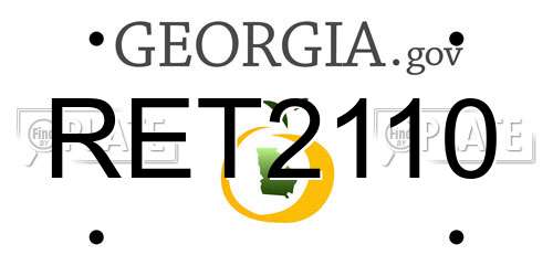 RET2110 Georgia License Plate