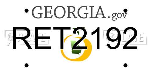 RET2192 Georgia License Plate