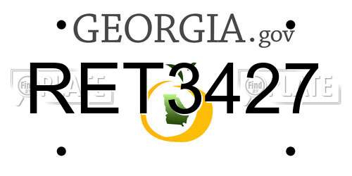 RET3427 Georgia License Plate