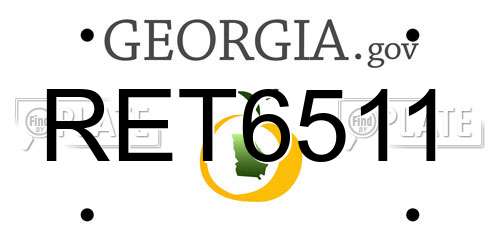 RET6511 Georgia License Plate