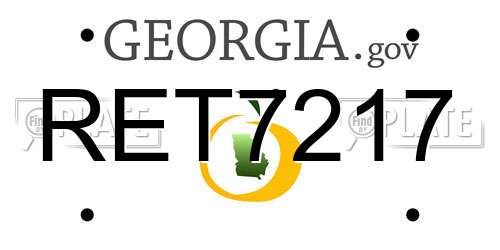 RET7217 Georgia License Plate