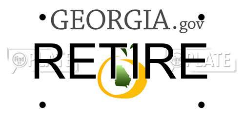 RETIRE Georgia License Plate
