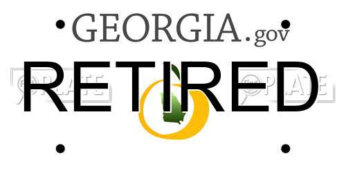 RETIRED Georgia License Plate