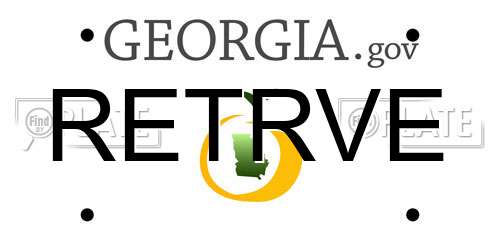 RETRVE Georgia License Plate