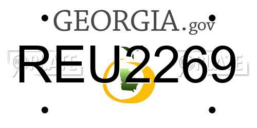 REU2269 Georgia License Plate