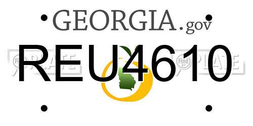 REU4610 Georgia License Plate