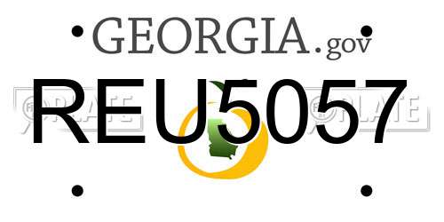 REU5057 Georgia License Plate