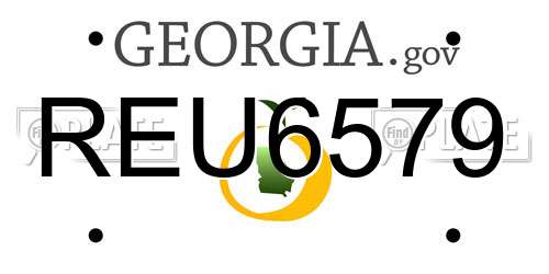 REU6579 Georgia License Plate