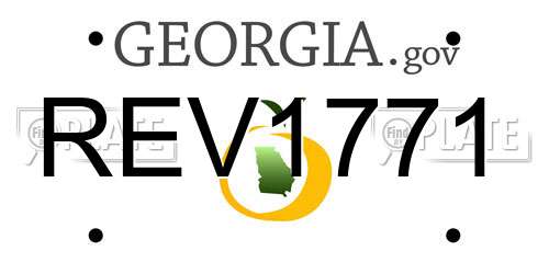 REV1771 Georgia License Plate