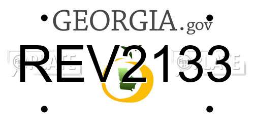 REV2133 Georgia License Plate