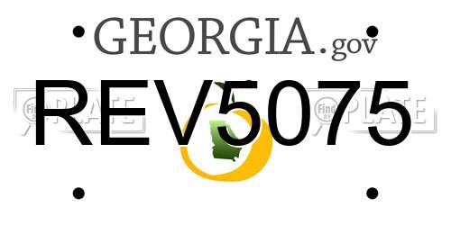 REV5075 Georgia License Plate