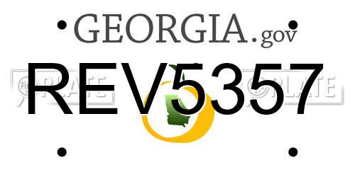 REV5357 Georgia License Plate