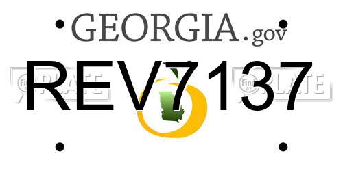 REV7137 Georgia License Plate