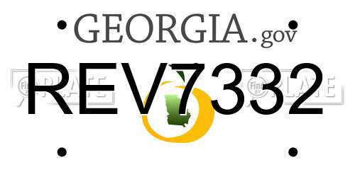 REV7332 Georgia License Plate