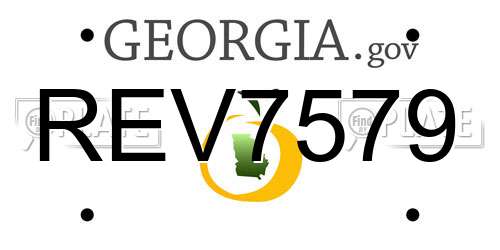 REV7579 Georgia License Plate
