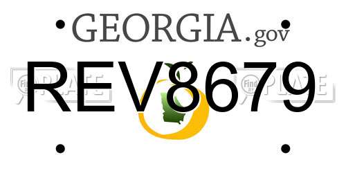 REV8679 Georgia License Plate