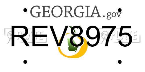 REV8975 Georgia License Plate