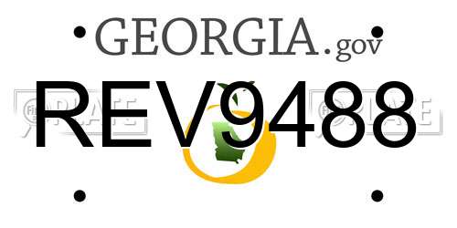 REV9488 Georgia License Plate