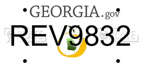 REV9832 Georgia License Plate
