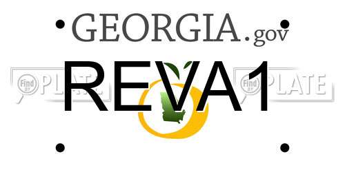 REVA1 Georgia License Plate