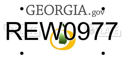 REW0977 Georgia License Plate