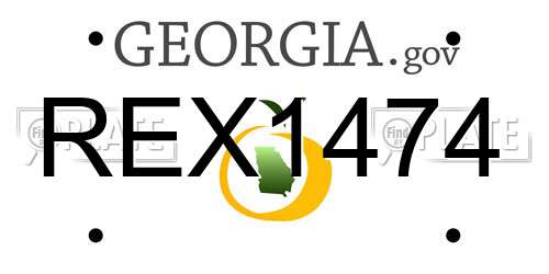 REX1474 Georgia License Plate