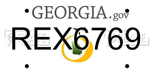 REX6769 Georgia License Plate