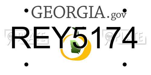 REY5174 Georgia License Plate