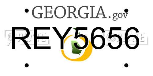 REY5656 Georgia License Plate