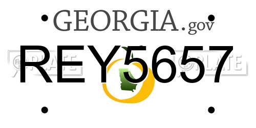 REY5657 Georgia License Plate