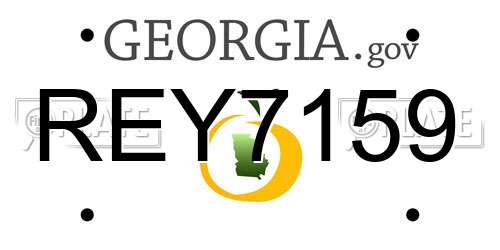 REY7159 Georgia License Plate