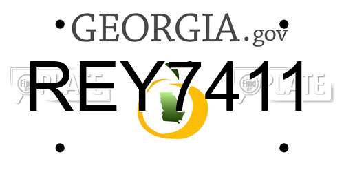 REY7411 Georgia License Plate