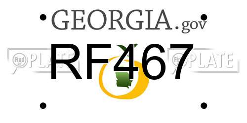 RF467 Georgia License Plate