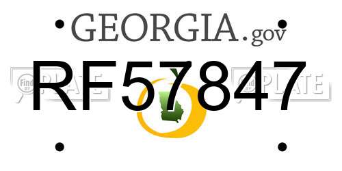 RF57847 Georgia License Plate