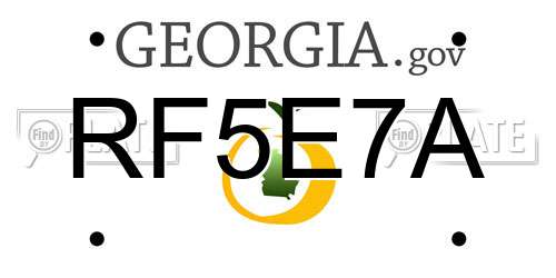 RF5E7A Georgia License Plate
