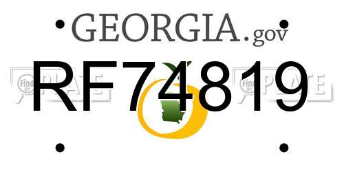 RF74819 Georgia License Plate