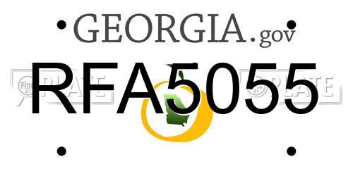 RFA5055 Georgia License Plate