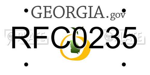 RFC0235 Georgia License Plate