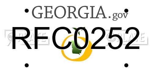 RFC0252 Georgia License Plate